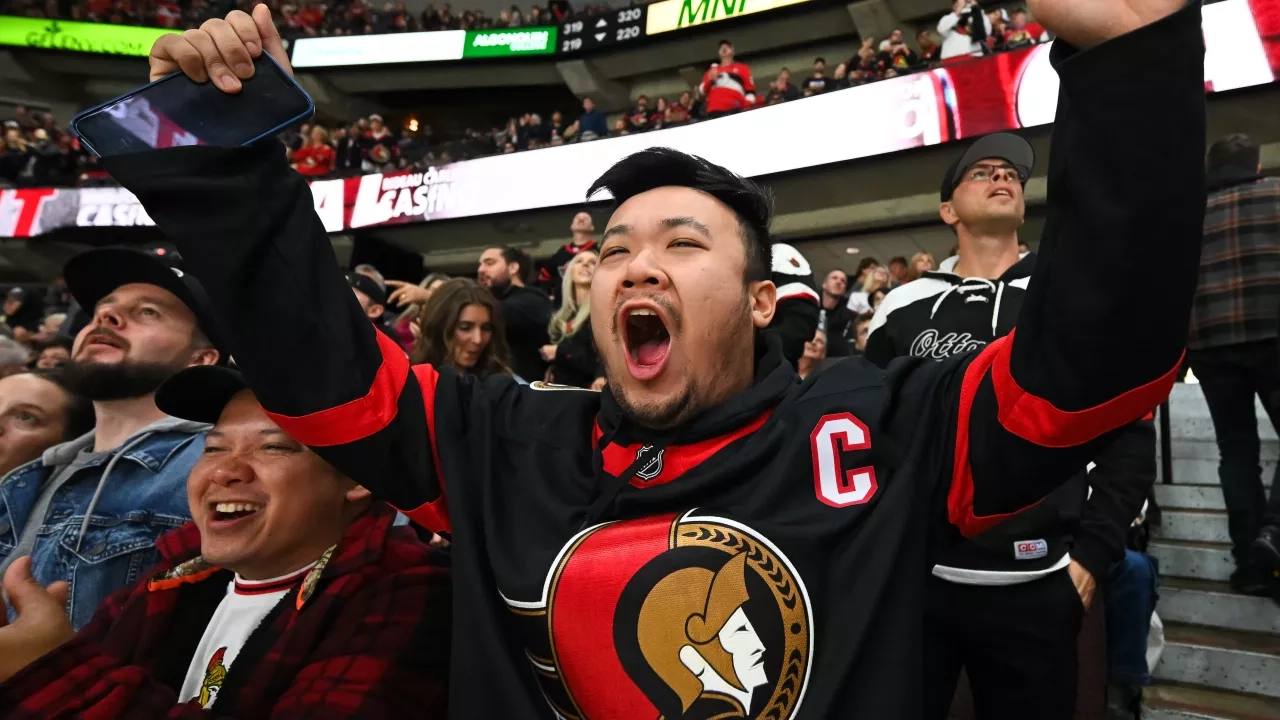 Ottawa Senators fan cheering