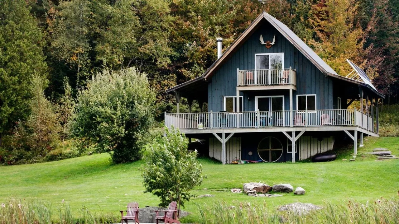 cottage on a lake