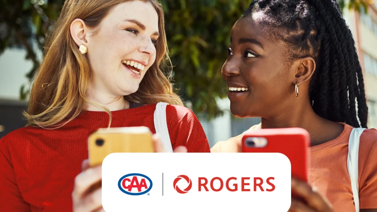 Two women on their phones - Rogers x CAA