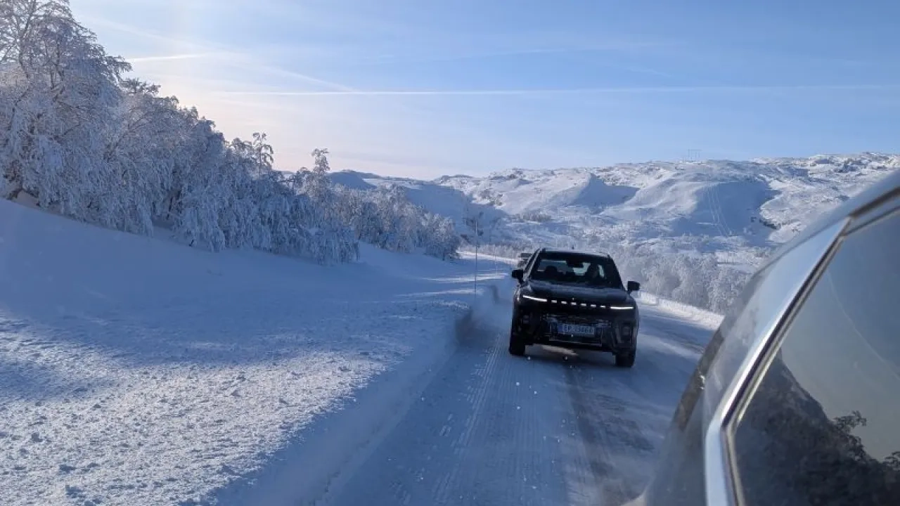 EVs driving in the snow in Norway.