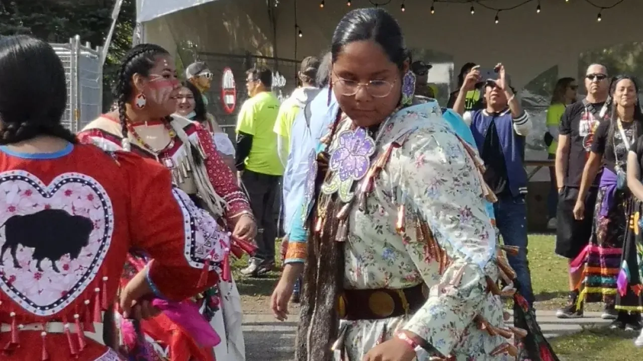 Dancer at wake the giant festival