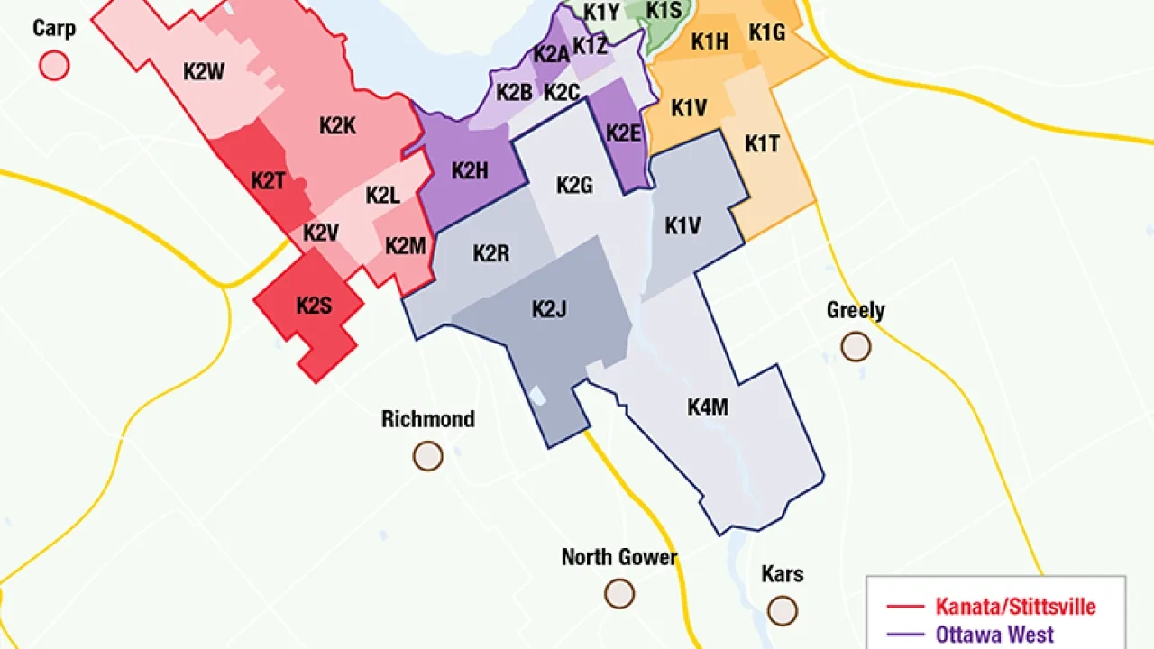 Ottawa Service Map for Pit Crew Services
