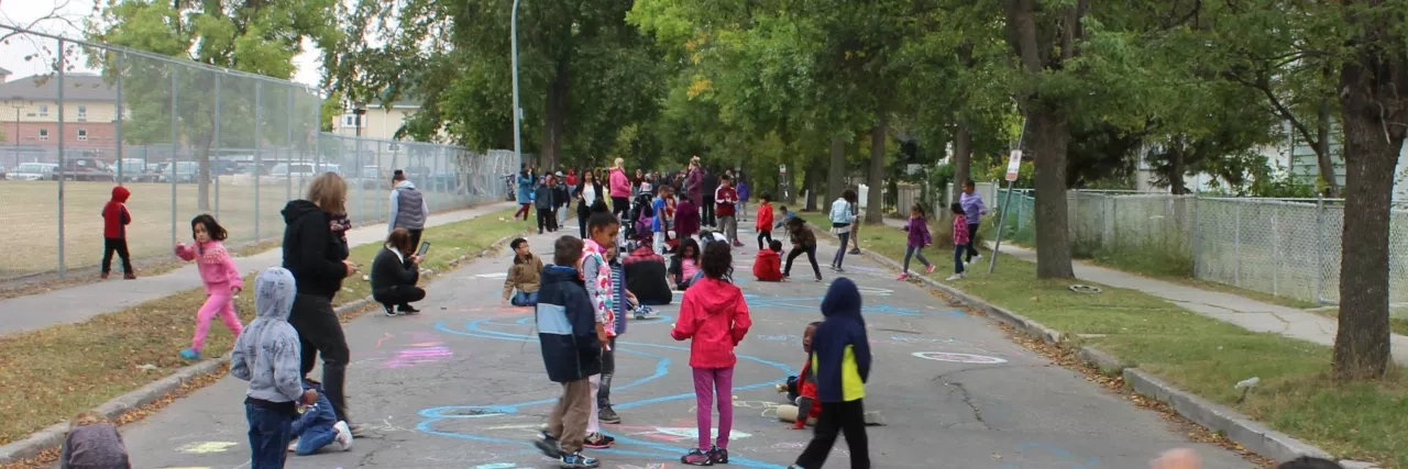 Children playing in street