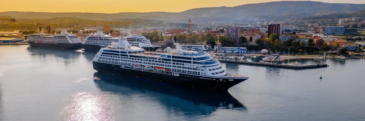 Azamara Cruise Ship in Slovenia Port