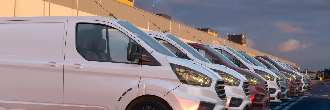 fleet of business vans