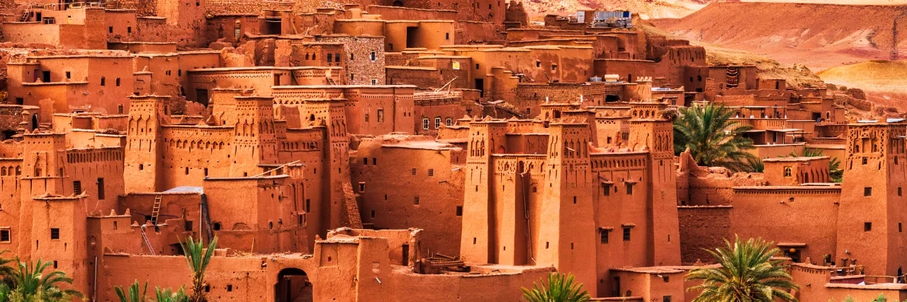 Ksar, a city made of clay in Ouarzazate, Morocco