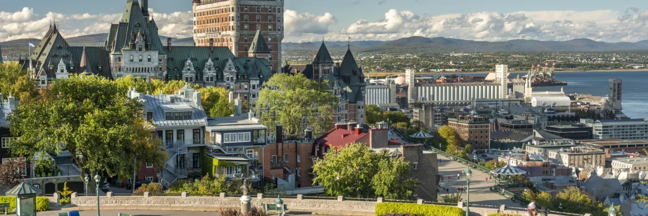 Old Quebec City downtown historic skyline