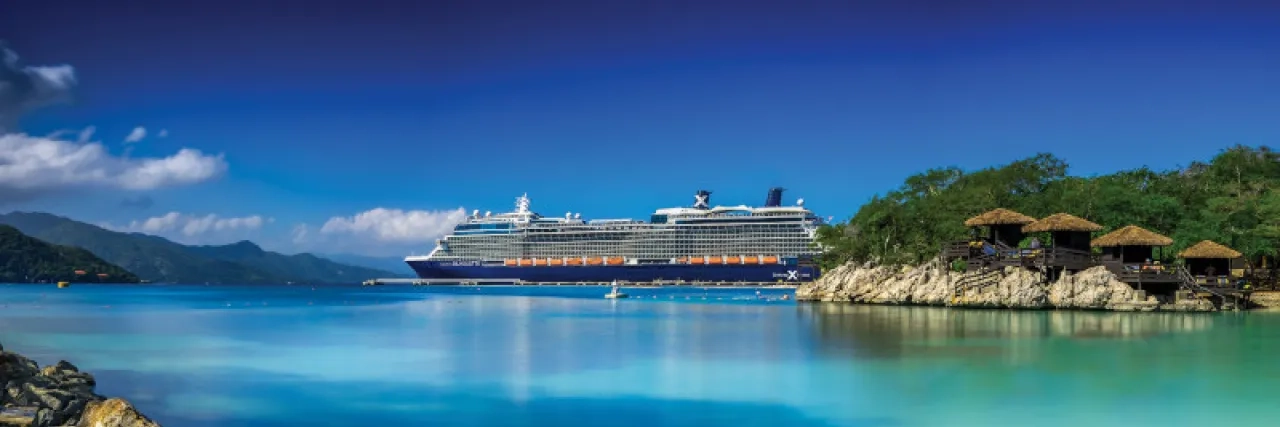 Celebrity's Silhouette ship in Labadee
