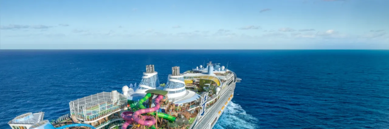 Aerial shot of Royal Caribbean Icon of the Seas