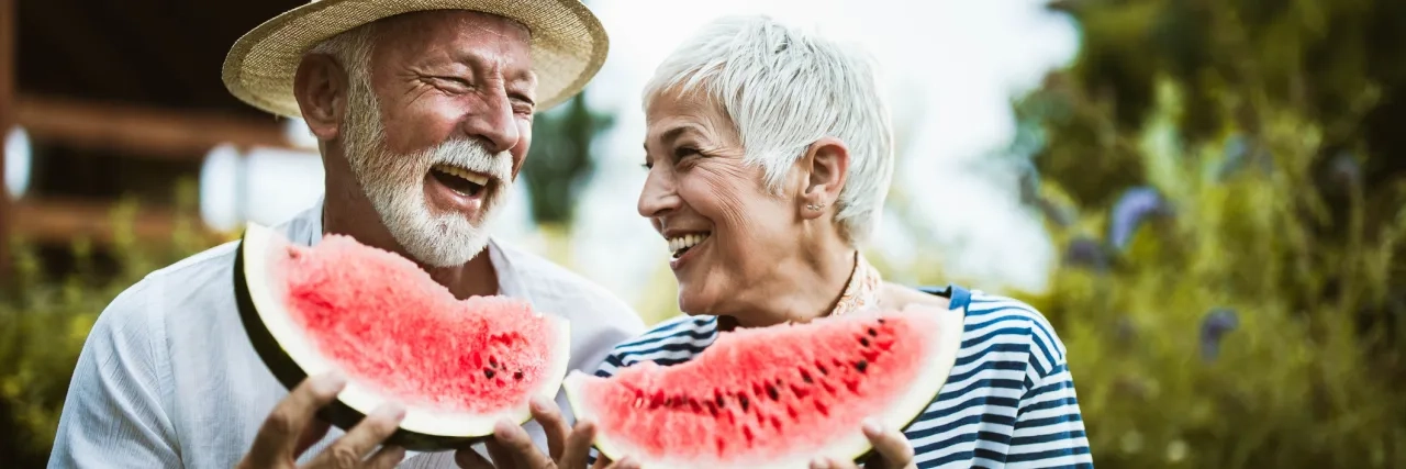 Cheerful couple enjoying little moments 