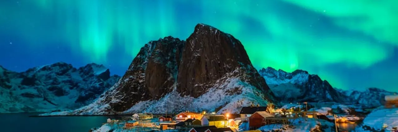 Colorful Aurora Borealis in Iceland