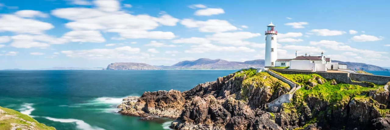 Lighthouse in Ireland Sea, Ocean, Coast, Atlantic, Cliffs, Rock, Landscape, Nature