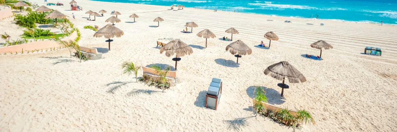 Cancun beach panorama, Mexico