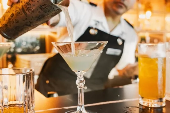 Azamara Cruise - Pouring Drink at the Bar