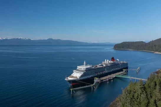 Cunard Alaska Cruise Ship at the Dock