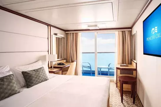 A Big White Bed on a Cruise Ship