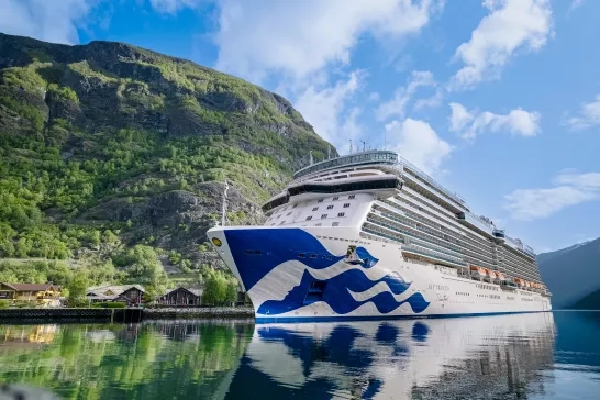 Princess Cruise Ship Near the Coast of Norway