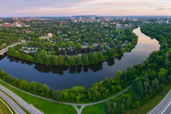 Rideau River in the City of Ottawa