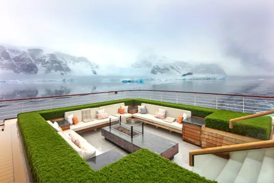 Viking Octantis Boat Terrace with Iceberg View