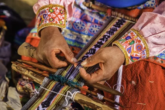 Quechua master weaver in the Sacred Valley, Peru