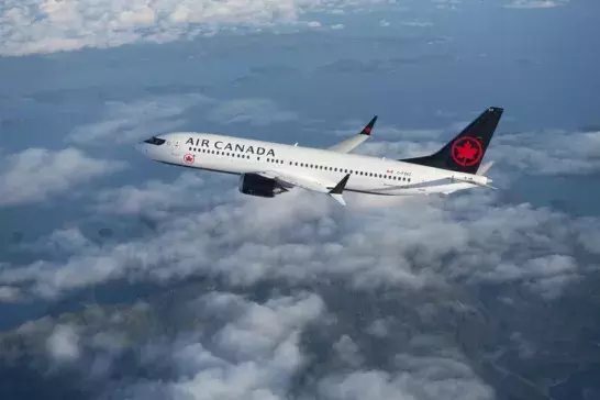 AirCanada Plane in the sky