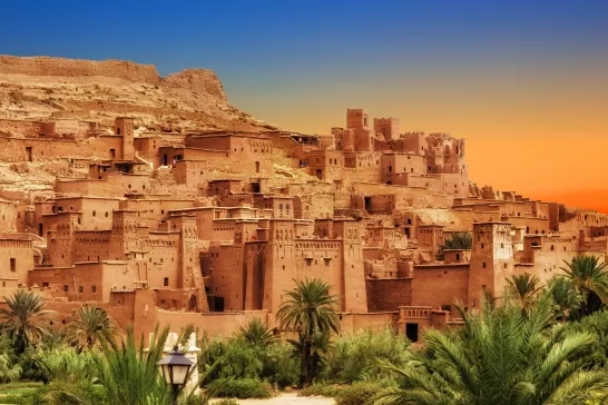 Kasbah Ait Ben Haddou in the Atlas Mountains of Morocco. UNESCO