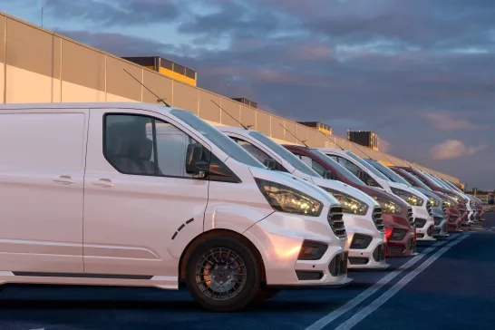 fleet of business vans