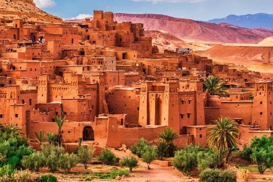 Ksar, a city made of clay in Ouarzazate, Morocco