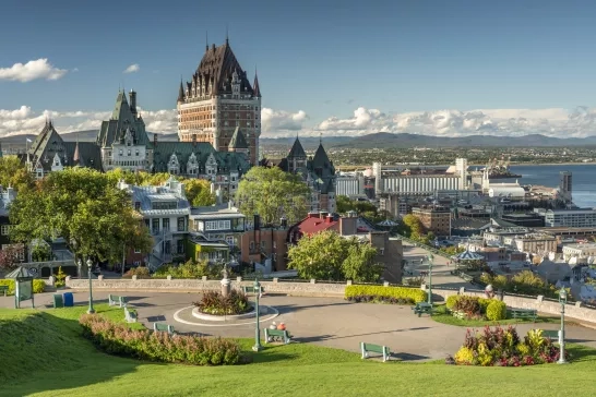 Old Quebec City downtown historic skyline