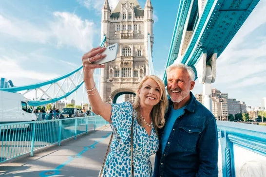 senior couple spending time together in London 