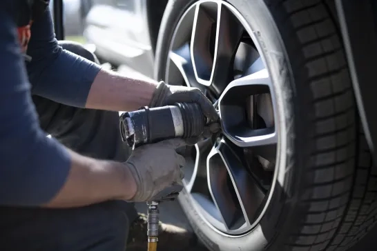 Close up of retorque tires