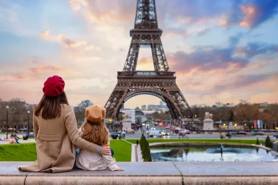 Mother and daughter in Paris