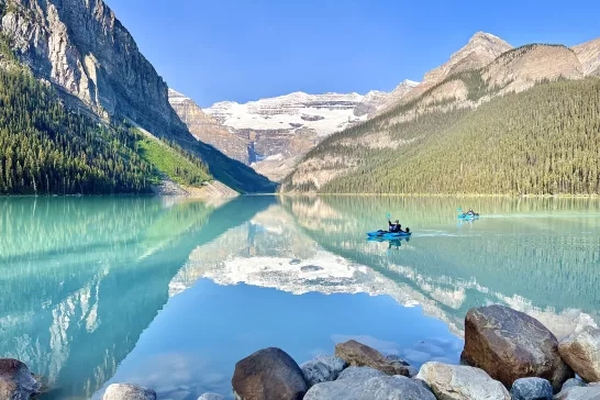 Kayaking on Lake Louise, Banff National Park