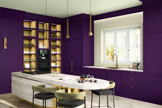 Purple Basil walls in kitchen