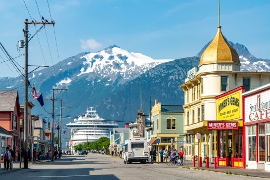 Skagway townscape in the morning