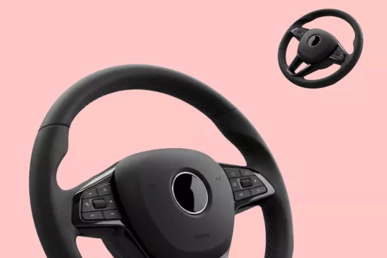 Floating steering wheels
