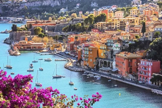 Villefranche-sur-mer village in France