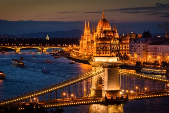 Budapest Night City Lights