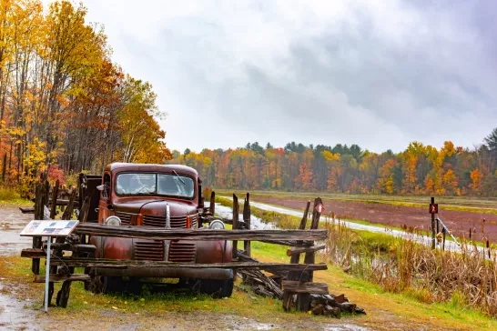 Old truck on Muskoka Farm and Winery in Muskoka, Ontario