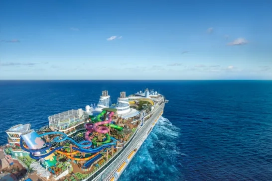 Aerial shot of Royal Caribbean Icon of the Seas