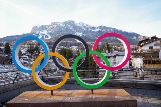 Olympic rings in Cortina 2026