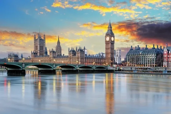 London, England at sunset