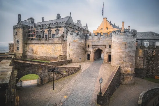 Entrance gate to the historic Stirling Castle, Scotland