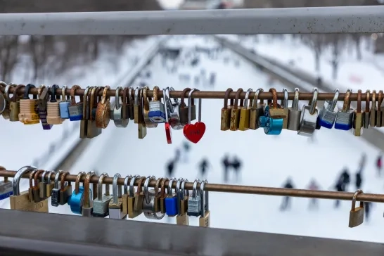 Ottawa Canal with love locks