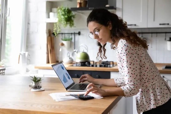 woman calculating finances