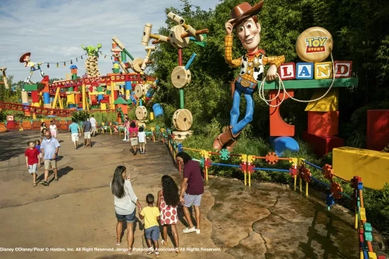 Woody and friends in Toy Story Land, at Walt Disney World Resort