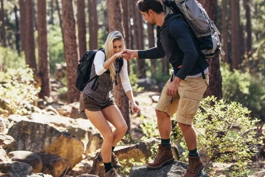 hiking couple