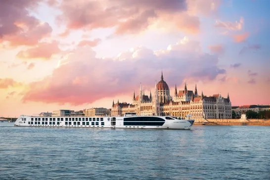 Uniworld Boutique River Cruises sailing through Budapest, Hungary