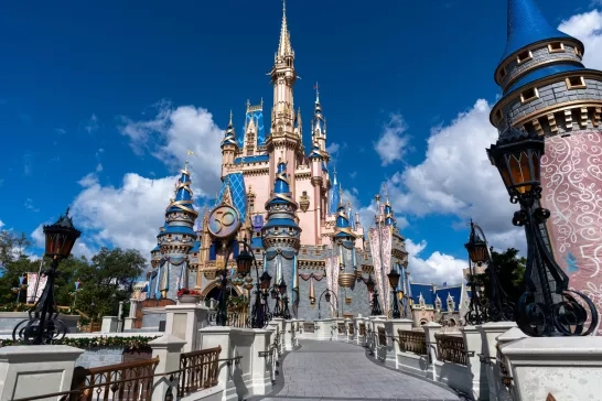 Orlando, FL, USA - November 5 2022 : Magic Kingdom Park. The Walt Disney World 50th Anniversary Celebration.
