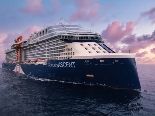 Celebrity Ascent at sunset